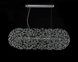 Byrne Oblong Linear Pendant 10 Light G9 Polished Chrome / Crystal (28 extra sets of crystal)