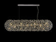Byrne Oblong Linear Pendant 14 x G9 Polished Chrome/Crystal (44 extra sets of crystal)