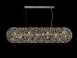 Byrne Oblong Linear Pendant 14 x G9 Polished Chrome/Crystal (44 extra sets of crystal)
