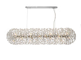 Byrne Oblong Linear Pendant 14 Light G9 Polished Chrome / Crystal (44 extra sets of crystal)