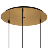 Allardyce 2m Round Suspension Kit, 3 x E27, Brass Gold / Matt Black