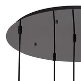 Allardyce 2.5m Round Suspension Kit, 5 x E27, Black Chrome / Matt Black
