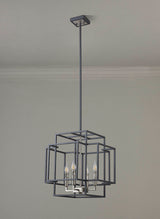 Coton Pendant, 4 x E14, Anthracite / Satin Nickel