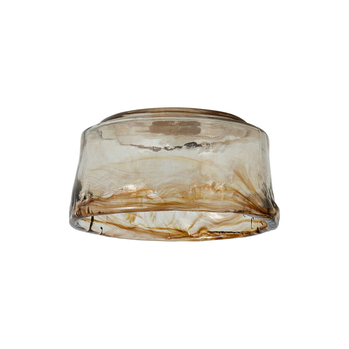 Rae Bowl Cloudy Glass Shade (A), Brown / Clear