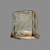 Rae Square Cloudy Glass Shade (B), Brown / Clear