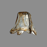 Rae Flower Cloudy Glass Shade (C), Brown / Clear