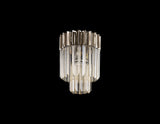 Longhorn 30cm Ceiling Round 3 Light E14, Polished Nickel / Cognac Sculpted Glass