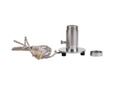 Robson Table Lamp 1 Light, Chrome With Silver Braided Twisted Cable, E27 (Max 60W), Suitable For Shades & Cages