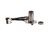 Robson Table Lamp 1 Light, Black Chrome With Black Braided Twisted Cable, E27 (Max 60W), Suitable For Shades & Cages