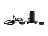 Robson Table Lamp 1 Light, Black With Black Braided Twisted Cable, E27 (Max 60W), Suitable For Shades & Cages