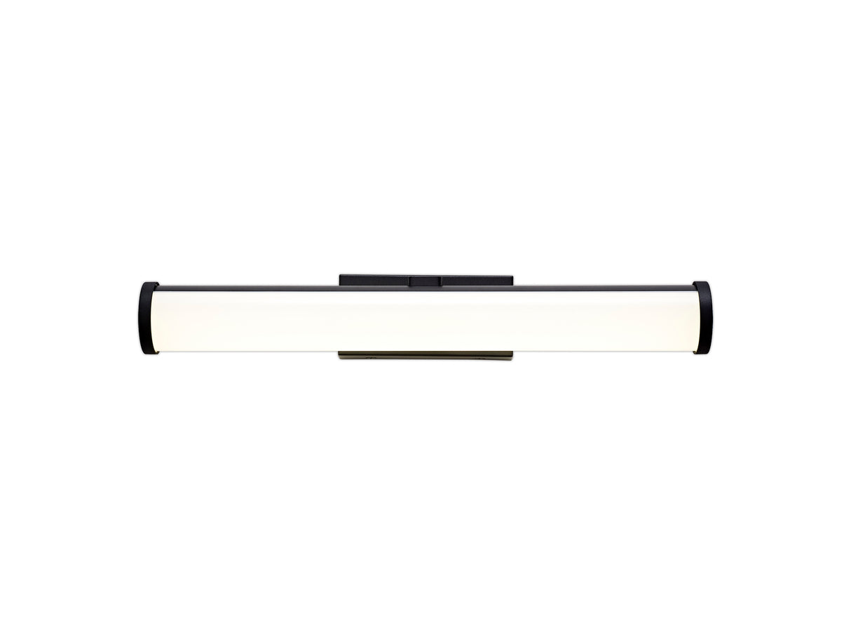 Wallace Wall Lamp Over Mirror, 1 x 12W LED, 4000K, 795lm, IP44,Sand Black, 3yrs Warranty