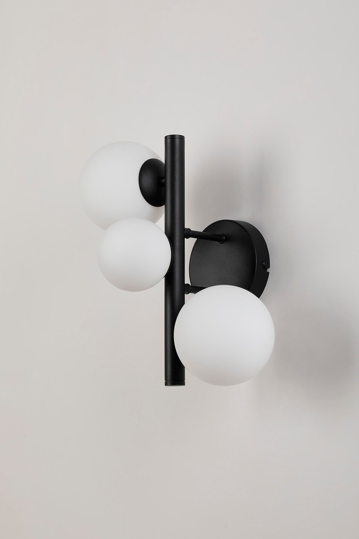Ferguson Wall Lamp, 3 x G9, Satin Black, Opal Glass
