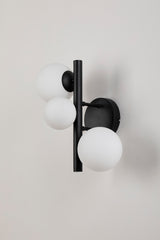 Ferguson Wall Lamp, 3 x G9, Satin Black, Opal Glass