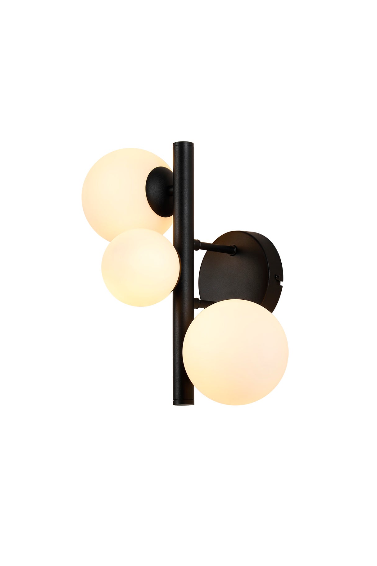Ferguson Wall Lamp, 3 x G9, Satin Black, Opal Glass