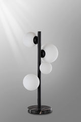 Ferguson Table Lamp, 4 x G9, Satin Black, Opal Glass