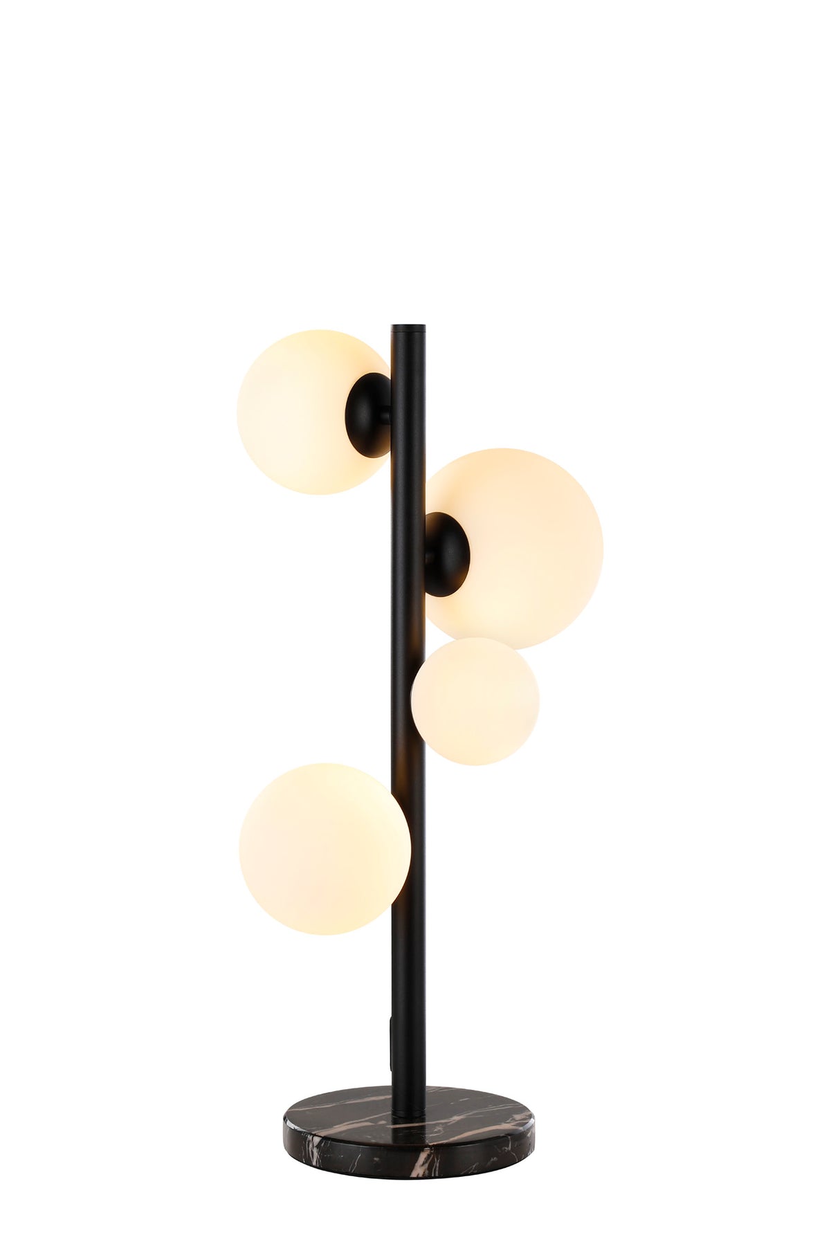 Ferguson Table Lamp, 4 x G9, Satin Black, Opal Glass