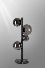 Ferguson Table Lamp, 4 x G9, Satin Black, Smoke Plated Glass