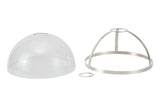 Munro Round 30cm Polished Nickel / Clear Glass Shade (E), With Metal Trim