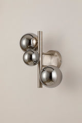 Ferguson Wall Lamp, 3 x G9, Satin Nickel, Chrome Plated Glass