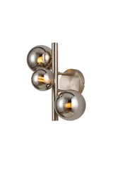 Ferguson Wall Lamp, 3 x G9, Satin Nickel, Chrome Plated Glass