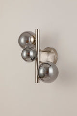 Ferguson Wall Lamp, 3 x G9, Satin Nickel, Smoke Plated Glass