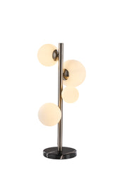 Ferguson Table Lamp, 4 x G9, Satin Nickel, Opal Glass