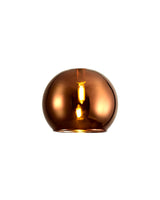 Lathen 140mm Open Mouth (F) Round Dark Copper Globe Glass Shade