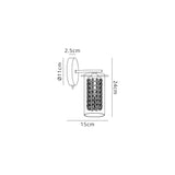 Prudhoe Wall Lamp Switched, 1 x E14, Polished Chrome/Crystal/Glass