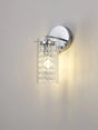 Prudhoe Wall Lamp Switched, 1 x E14, Polished Chrome/Crystal/Glass