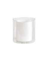 Lathen 140x140mm Medium Cylinder Clear Outer And Opal Inner (H) Glass Shade