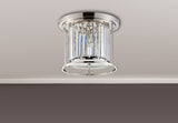 Buckley Ceiling, 3 x E27, Polished Nickel / Clear