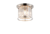 Buckley Ceiling, 3 x E27, Polished Nickel / Clear