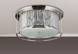 Buckley Ceiling, 6 x E27, Polished Nickel / Clear