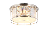 Buckley Ceiling, 6 x E27, Polished Nickel / Clear