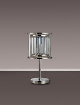 Buckley Table Lamp, 1 x E27, Polished Nickel / Clear