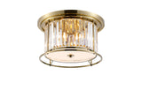 Buckley Ceiling, 4 x E27, Antique Brass / Clear