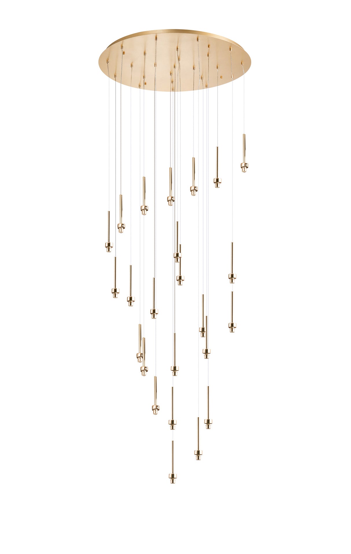 Lathen French Gold 24 Light G9 Universal 5m Round Multiple Pendant, Suitable For A Vast Selection Of Glass Shades, Item Weight: 15.6kg