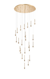 Lathen French Gold 24 Light G9 Universal 5m Round Multiple Pendant, Suitable For A Vast Selection Of Glass Shades, Item Weight: 15.6kg