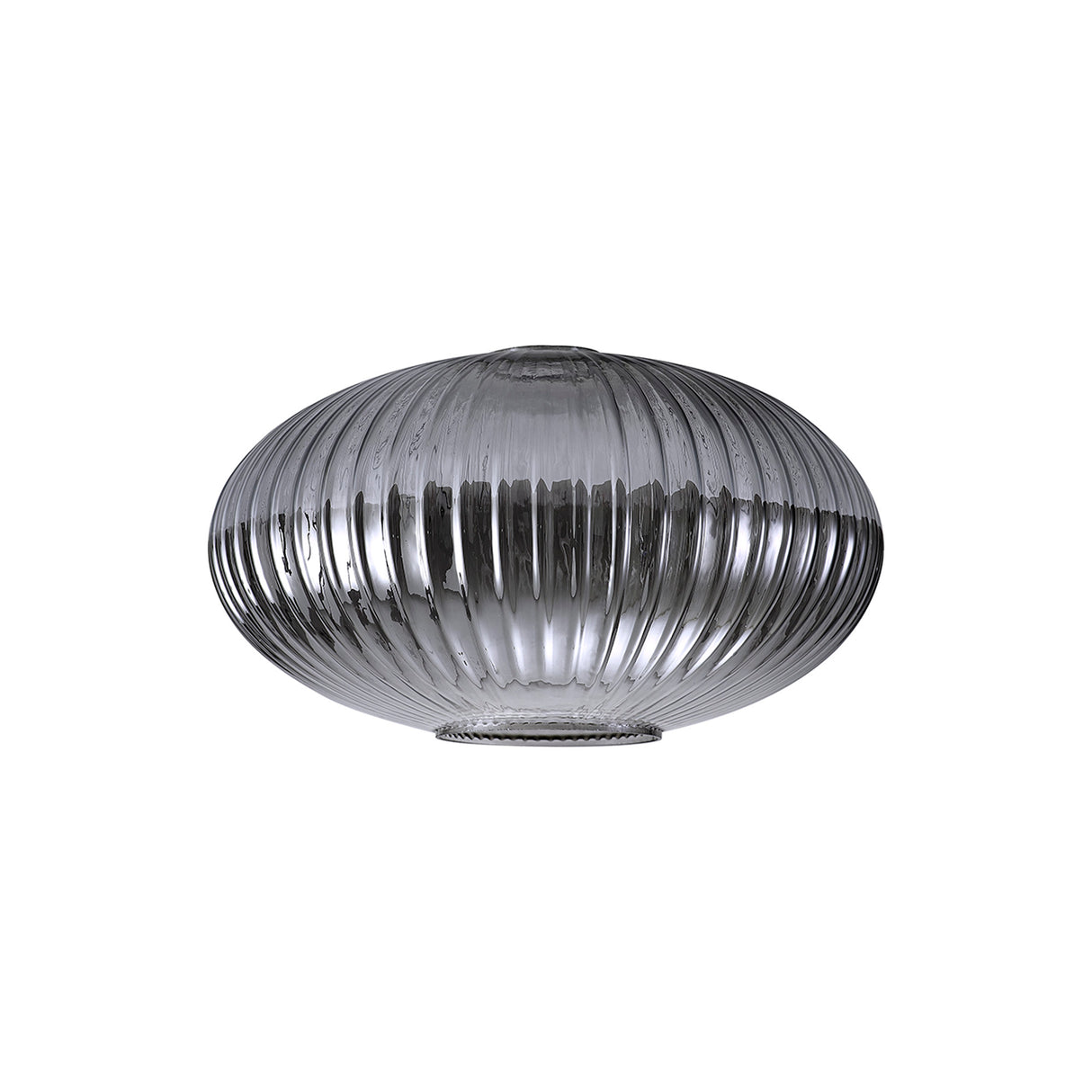 Allardyce 30cm Oval Sphere Ribbed Glass (G), Smoked