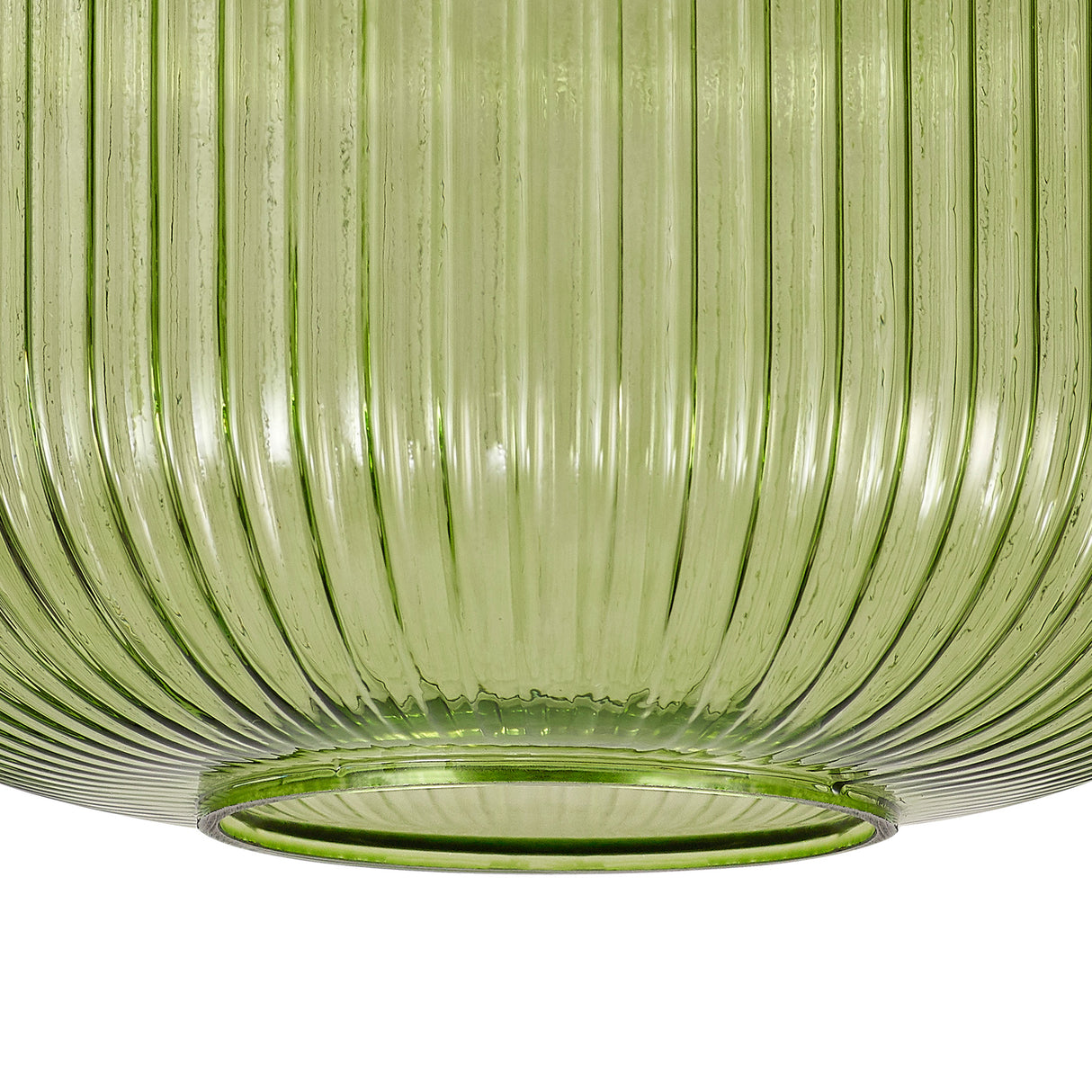 Allardyce 30cm Pumpkin Shaped Ribbed Glass (C), Green