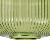 Allardyce 30cm Pumpkin Shaped Ribbed Glass (C), Green