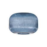 Allardyce 30cm Pumpkin Shaped Ribbed Glass (C), Petrol Blue