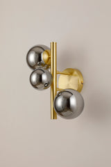 Ferguson Wall Lamp, 3 x G9, Satin Gold, Chrome Plated Glass
