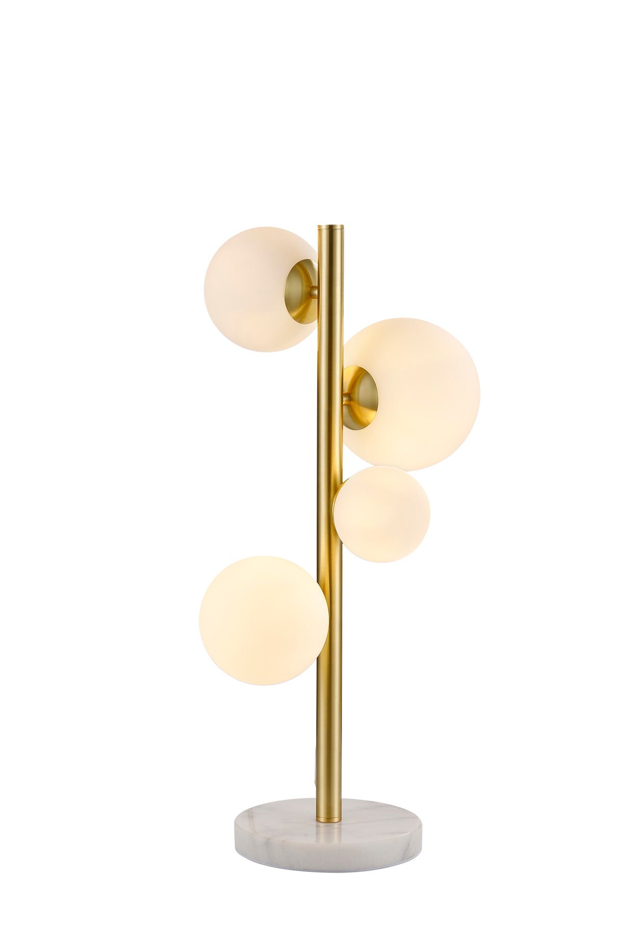 Ferguson Table Lamp, 4 x G9, Satin Gold, Opal Glass