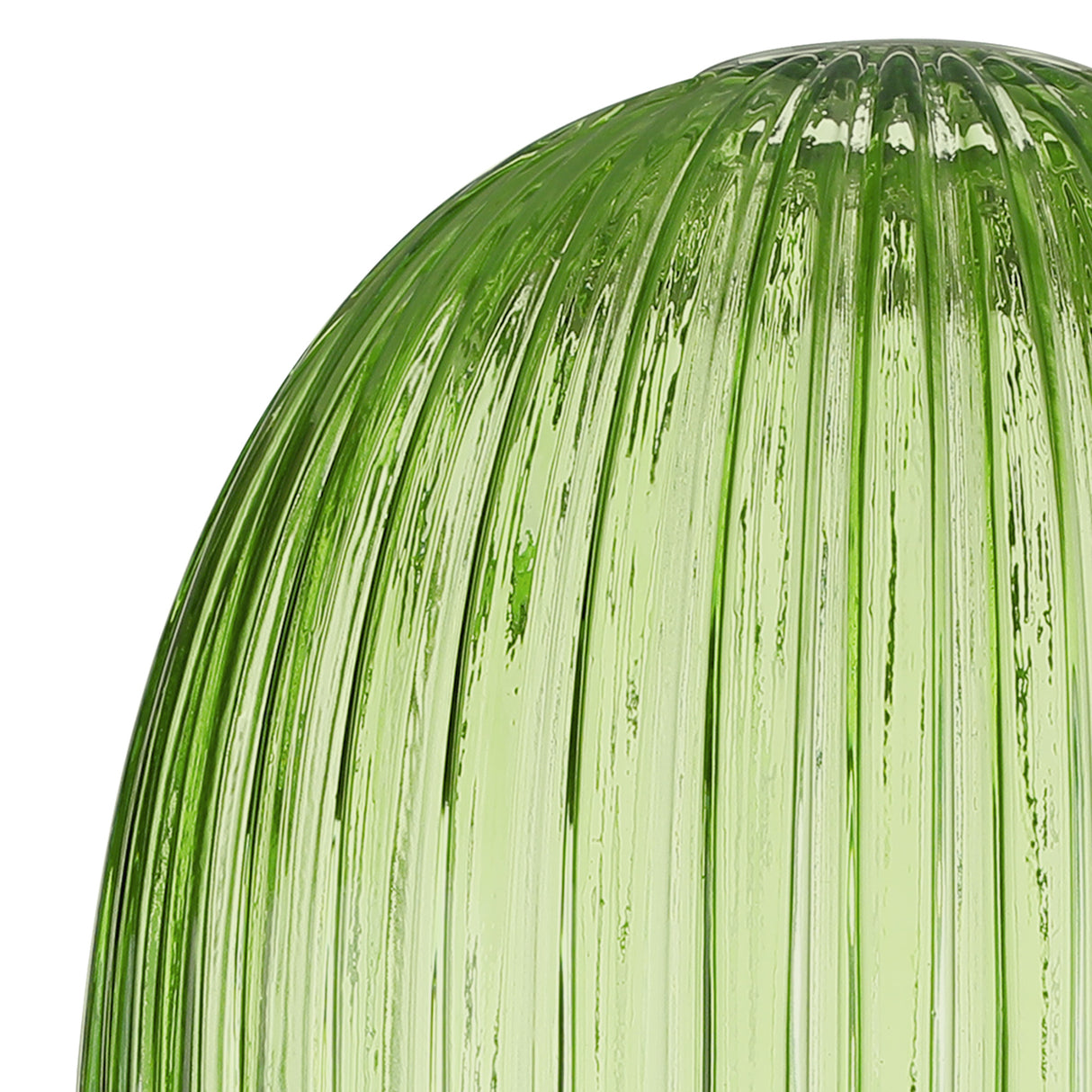 Allardyce 20cm Almond Ribbed Glass (F), Green