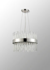 Melville 40cm 10 Light G9, Pendant Round, Polished Nickel / Clear