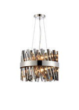 Melville 40cm 10 Light G9, Pendant Round, Polished Nickel / Smoke