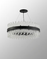 Melville 80cm 24 Light G9, Pendant Round, Satin Black / Clear Item Weight: 23.13kg
