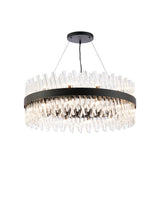 Melville 80cm 24 Light G9, Pendant Round, Satin Black / Clear Item Weight: 23.13kg