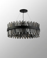 Melville 80cm 24 Light G9, Pendant Round, Satin Black / Smoke Item Weight: 23.13kg